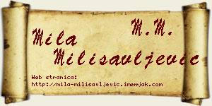 Mila Milisavljević vizit kartica